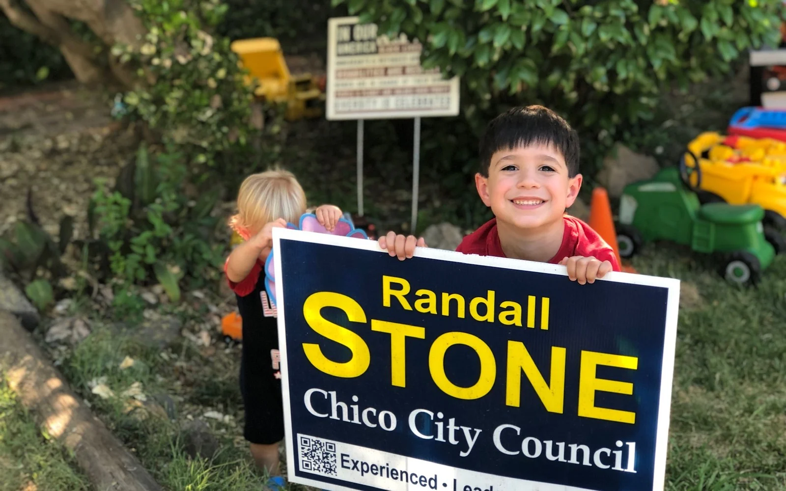 Original Randall Stone Chico City Council lawn sign