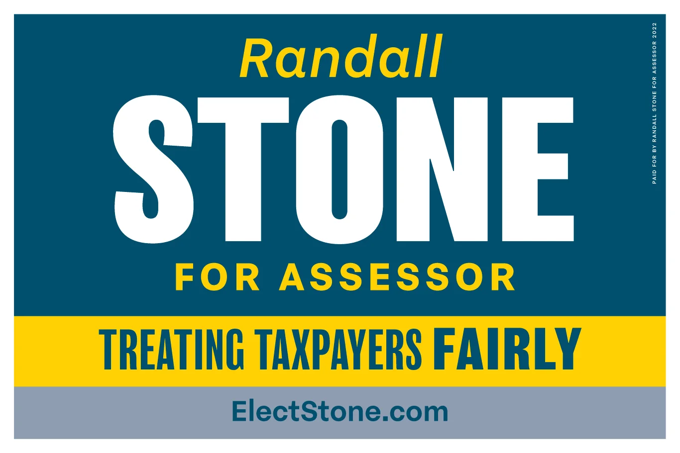 Randall Stone for Butte County Assessor campaign mark