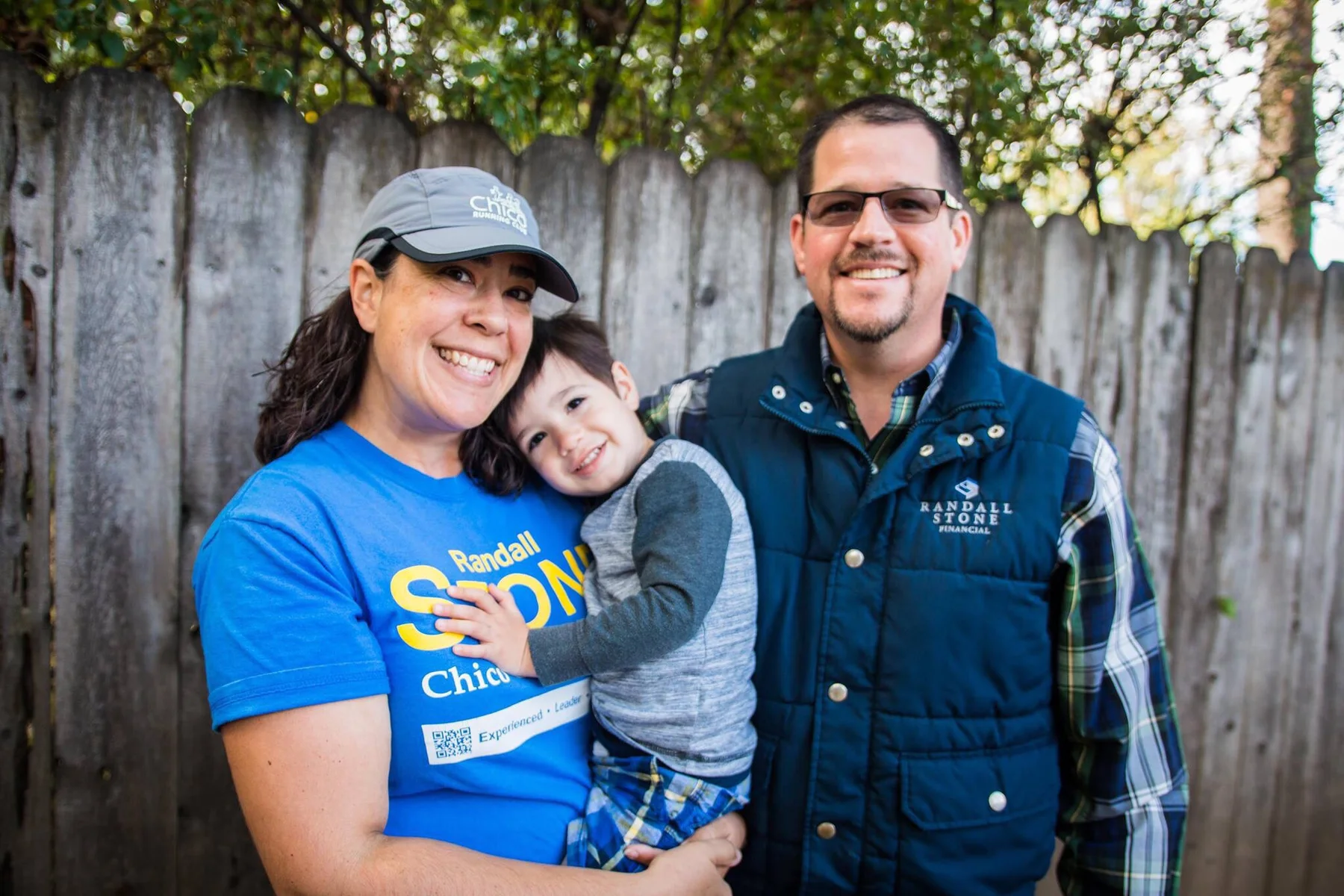 Krista Stone holding Rhys, the Stones’ only child at the time, beside Randall Stone during a Chico City Council campaign